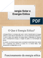 Energia Solar e Energia Eólica