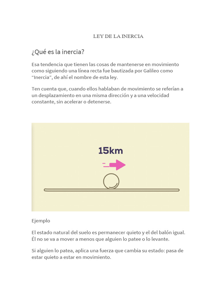 Ley de La Inercia | PDF