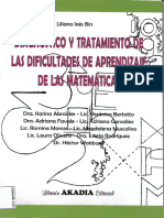 Diagnostico y Tratamiento de Las Dificultades de Aprendizaje de Las Matematicas