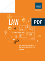 The Power of The Lawyer Is in The Uncertainty of The Law.: Course Guide 2018