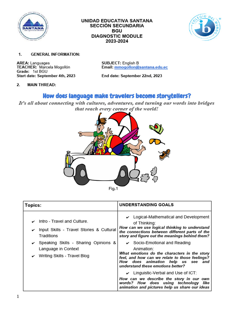 Primeros BGU - English B - Diagnostic Module - Approved | PDF | Fluency ...