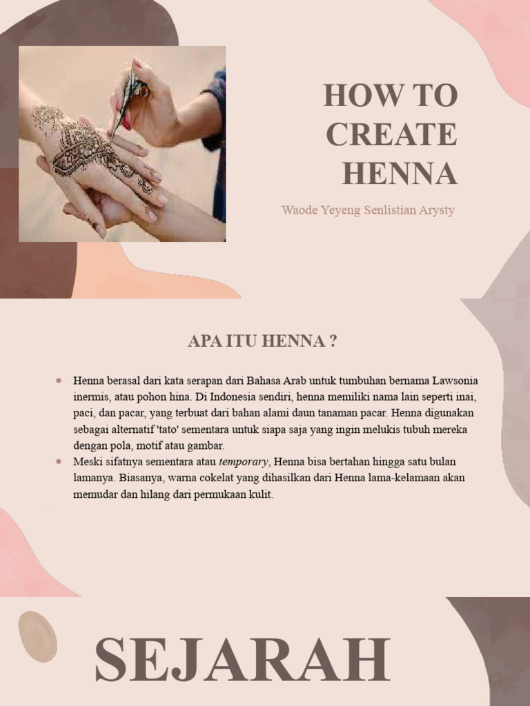 Panduan Lengkap Membuat Henna | PDF | Agama & Spiritualitas