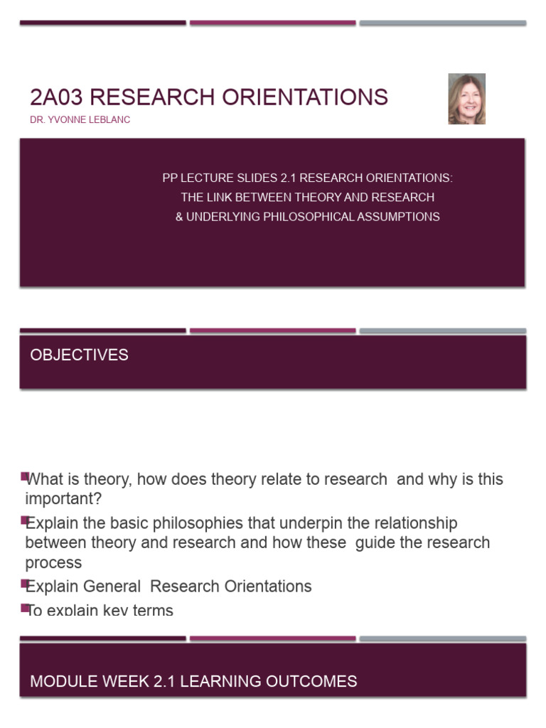 Research Orientations and Methodologies | PDF | Methodology | Level Of ...