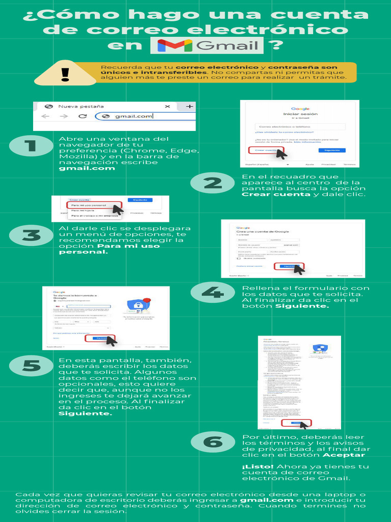 Como Hago Una Cuenta de Correo Electronico | PDF | Contraseña ...