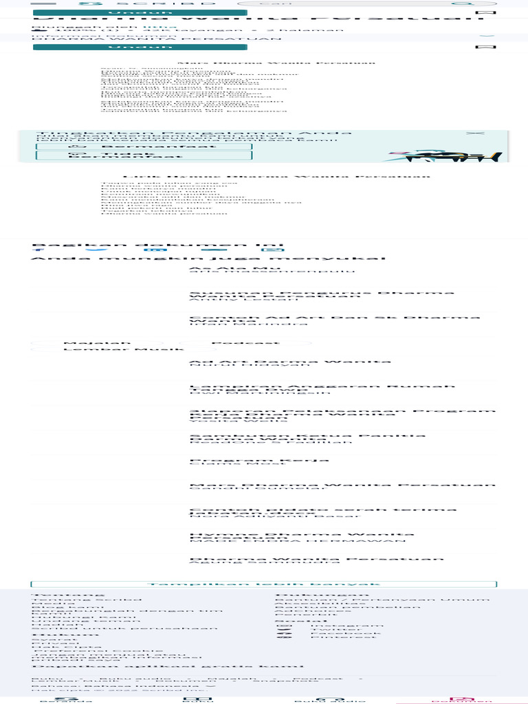 Lirik Mars Dan Himne Dharma Wanita Persatuan PDF | PDF