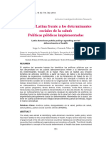 Semana 1 - América Latina Frente A Los Determinantes Sociales de La Salud. Políticas Públicas Implementadas