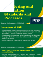 M&E Standards and Processes