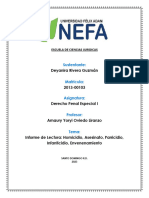 Informe de Lectura - Homicidio, Asesinato, Parricidio, Infanticidio, Envenenamiento