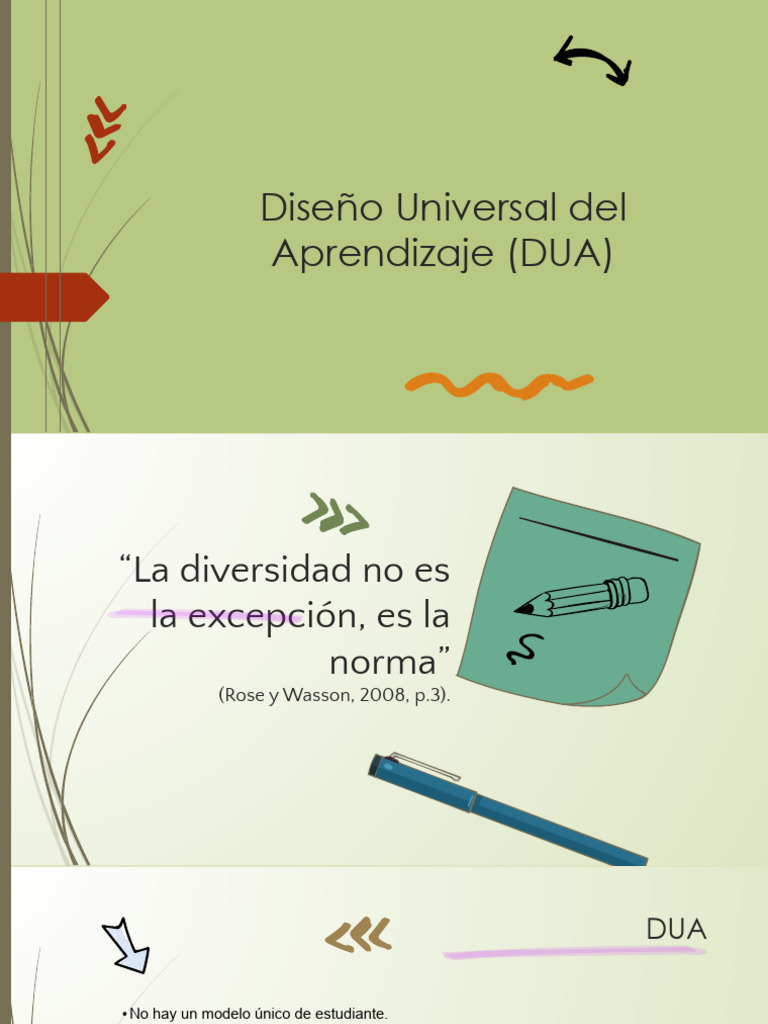Principios del DUA en Educación Inclusiva | PDF | Plan de estudios ...