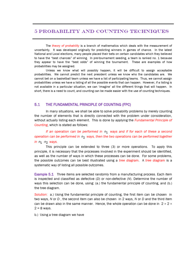 Chap5 probability and counting techniques lecture pdf probability