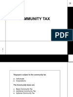 Community Tax and Donor's Tax