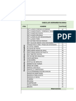 Check List Herramientas Excel