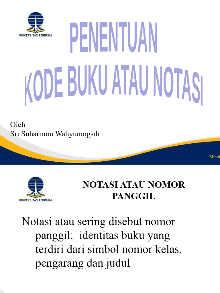 Penentuan Notasi Kode Buku | PDF