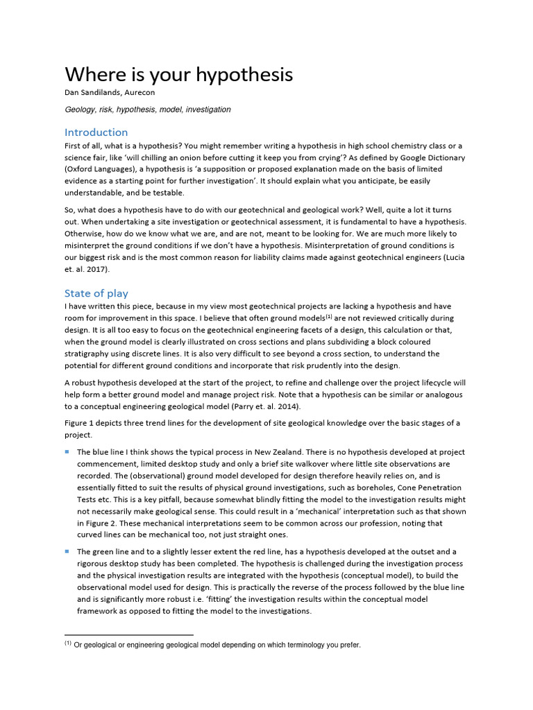DSandilands Where Is Your Hypothesis Article NZ Geo News Styles PDF