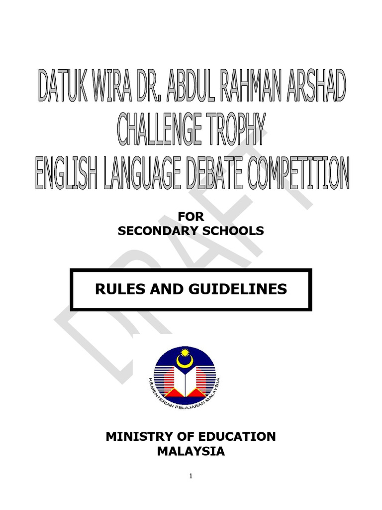 Debate Competition Rules and Guidelines | PDF | Argument | Human ...