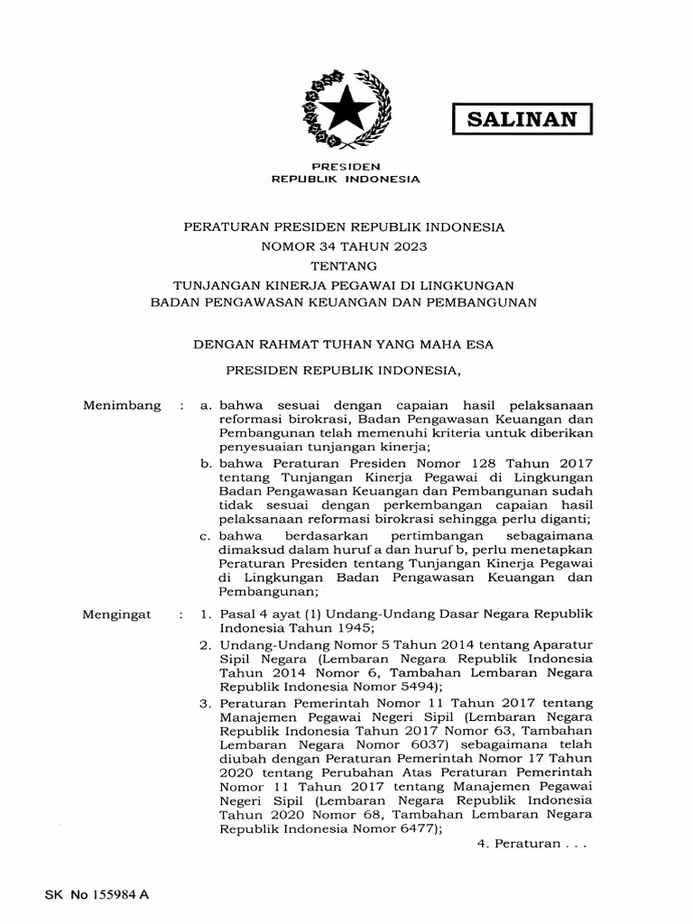 Salinan Perpres Nomor 34 Tahun 2023 Pdf