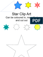 Star Clip Art: Can Be Coloured In, Magnified and Cut Out