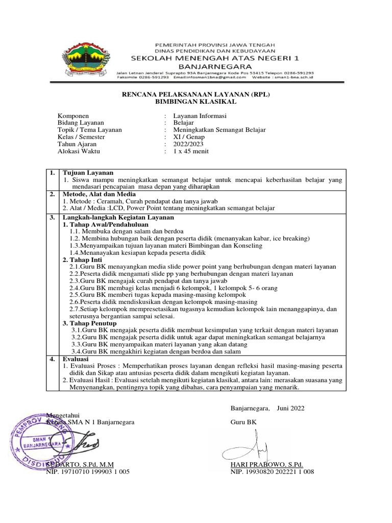 RPL BK Kelas 11 Genap 2022/2023 | PDF