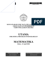 Naskah Soal Usp Matematika 2022