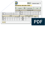 LEARNER'S INDIVIDUAL RECORD CARD (EXCEL) Front