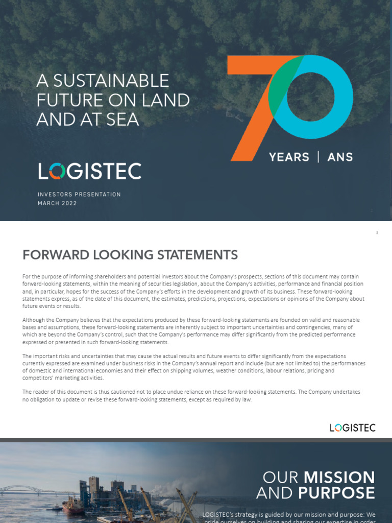 2022 03 Logistec Investor Presentation Short Version | PDF | Logistics ...