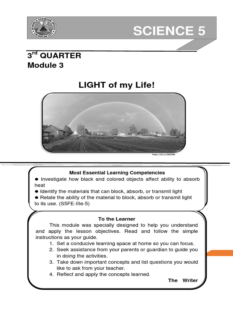 Science 5 Q3 Week 3 | PDF | Light | Color