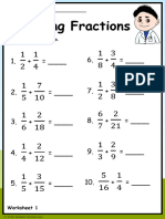 Grade 5 Adding Fractions With Unlike Denominators Worksheet 1
