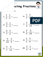 Grade 5 Subtracting Fractions Worksheet 1