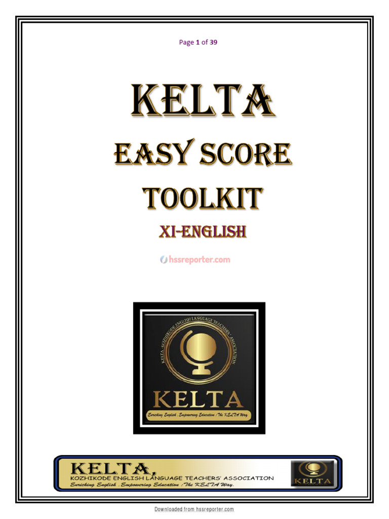 Hssreporter - Com - Kelta Xi English Easy Score Tool Kit | PDF ...