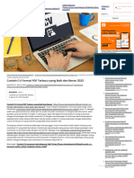 Contoh CV Format PDF Terbaru Yang Baik Dan Benar 2023 - Loker Jakarta Blog