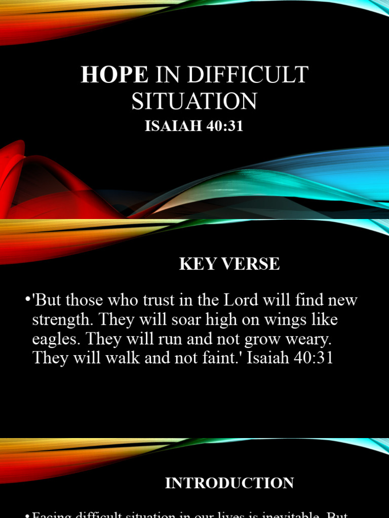 Finding Hope in Difficult Times | PDF