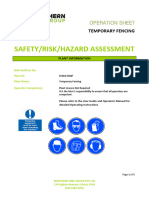 Temp Fencing Risk Assessment OPerating Instructions