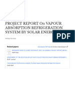 Toaz - Info Project Report On Vapour Absorption Refrigeration System by Solar Energy PR