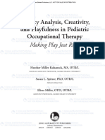 Activity Analysis, Creativity and Playfulness in Pediatric Occupational Therapy
