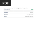 Pump Station Inspection CheckList | PDF | Pump | Pipe (Fluid Conveyance)