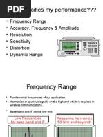 Spectrum Analyser Specifications