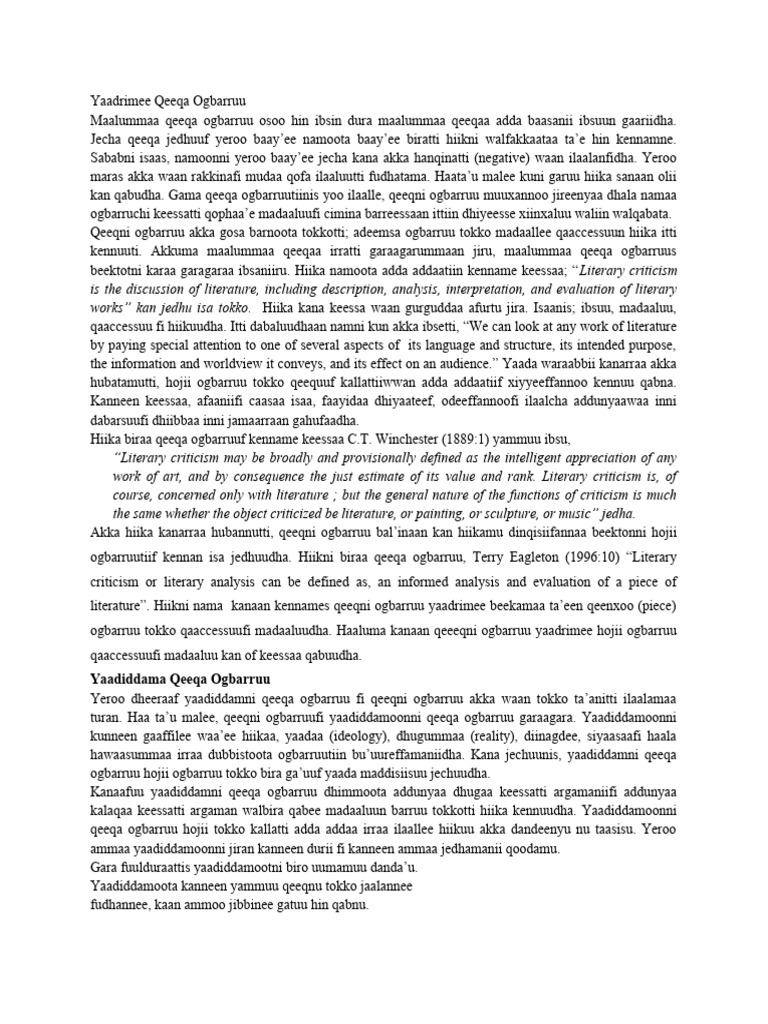 Yaadrimee Qeeqa Ogbarruu | PDF | Feminism | Gender Studies