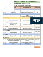 Jadwal Kegiatan Tanggal 15 S.D 17 Agustus 2022