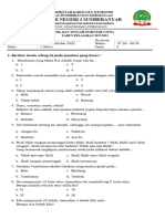 Soal PTS Kelas 1tema 5