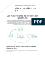 Desarrollo Sostenible Sony