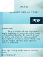 Aralin 11 Pananaliksik Gamit Ang Internet