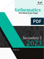 Sec 2 Maths WA3 Mock Exam 2023