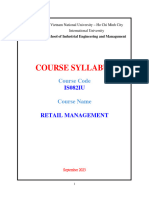 IS082IU-Syllabus of Retail Management