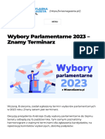 Wybory Parlamentarne 2023 - Znamy Terminarz