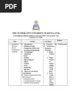 Course Outline Visual Basic