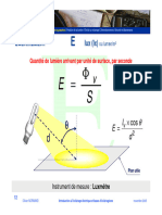 Eclairement Lux (LX) : Quantité de Lumière Arrivant Par Unité de Surface, Par Seconde