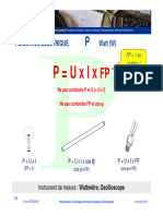 P Uxix: Puissance Electrique Watt (W)
