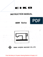 Seiko BBW Instruction Manual