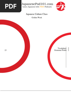 15 - Golden Week - Lesson Notes