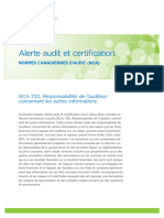 G10352 RG Certification NCA 720 Responsabilites Auditeur Concernant Autres Informations 2017